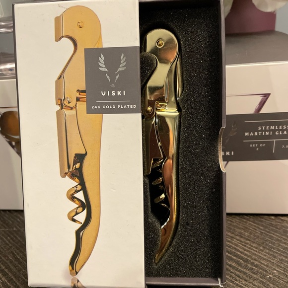 Viski martini shaker, glasses & corkscrew NWT - Picture 2 of 4